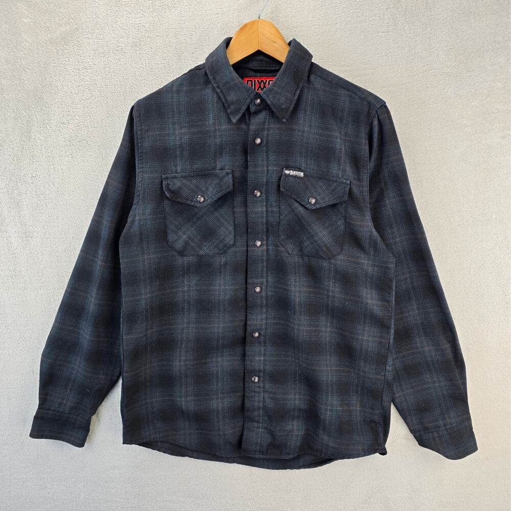 Dixxon Flannel Company Phantom Black Flys Eyewear Mens Small Black Gray Plaid